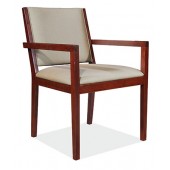 Savore Series Fully Upholstered, Guest Chair w/Arms & Wood Frame