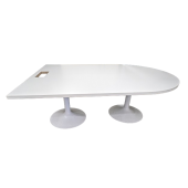 Used White Laminate Huddle Table