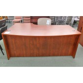 Laminate Bow Front Desk with Side Extension