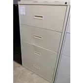 30" Wide File Cabinet Lateral Four Drawer Black