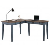 Fairmont Open L-Desk by Martin Furniture, Dusty Blue