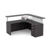 Performance Laminate Reception Workstation - Coastal Grey Finish