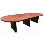 Racetrack Conference Table w/Slab Base 12'