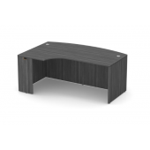 Performance Laminate Bowfront Desk with Left Corner Extension