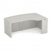 Laminate Bow Front Desk with Side Extension