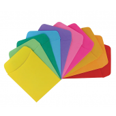 Hygloss Self-Adhesive Library Pockets, Multicolored, 30/Pack