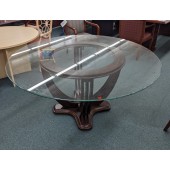Round Glass Top Conference Table