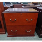 Used Wood Cherry Lateral File Cabinet