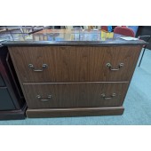 Used Walnut Laminate Lateral File Cabinet by HON