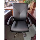 Used Black and Chrome Executive Chair