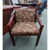 Used Wood Chair with Upholstered Seat and Back