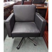 Used Faux Leather Black Desk Chair