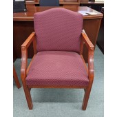 Used Cranberry Upholstered Side Chair