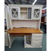 Used Cream and Honey Maple Desk and Hutch Set by Martin