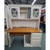 Used Cream and Honey Maple Desk and Hutch Set by Martin