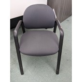 Used Gray Fabric and Metal Side Chairs