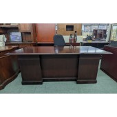 Used Cherry Double Pedestal Desk