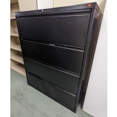 Used Metal Lateral File Cabinet. Black