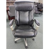 Closeout La-Z-Boy Black Leather Big and Tall Executive Office Chair