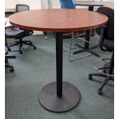 Closeout Round High Top Table, Cherry Laminate