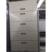 Used Metal Lateral File Cabinet, Putty