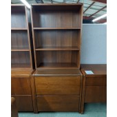 Used Lateral File Cabinet with Hutch by Kimball