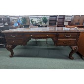 Used Walnut Executive Desk with Curved Legs