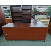 Used Cherry L-Shape Desk