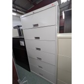 Used 6 Drawer Receding Lateral File Cabinet by HON