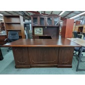 Used U-Shaped Desk with Hutch