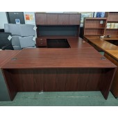 Used U-Shaped Desk with Hutch