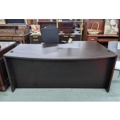 Used Bowfront Porkchop Single Pedestal Desk