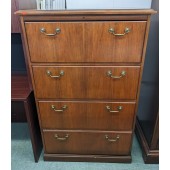 Used Wood 4 Drawer Lateral File Cabinet by Kimball