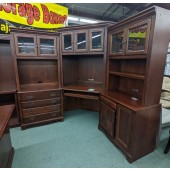 Used 6 Piece Corner Desk and Hutch Set