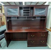 Used Cherry Credenza and Hutch 