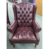 Used Faux Leather Wingback Chair