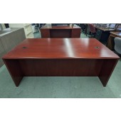 Used Executive Desk and Credenza Set by Steelcase