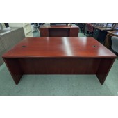 Used Executive Desk and Credenza Set by Steelcase