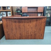 Used Cherry Laminate L-Shape Reception Desk 