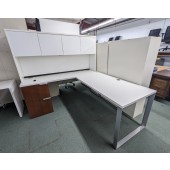 Used L-Shape Desk with Hutch