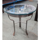 Used Glass Top Side Table