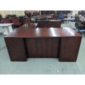 Used Mahogany L-Shape Desk