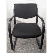 Used Black Fabric Guest Chair