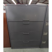 Used Teknion 4 Drawer Lateral File, Gray
