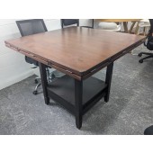 Used Round to Square Drop Leaf Table