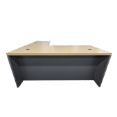 Used Maple and Gray L-Shape Desk