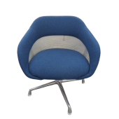 Used Steelcase Coalesse Low Profile Lounge Chair, Blue