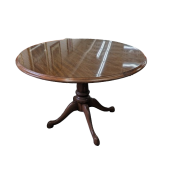 Used Round Table, Walnut Finish
