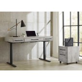 Mason Sit Stand Desk by Martin Furniture, Concrete