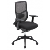 OfficeSource Starlight High Back Luxe Task Chair with Black Frame and Seat Slider